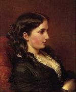 Franz Xaver Winterhalter Study of a Girl in Profile Germany oil painting reproduction